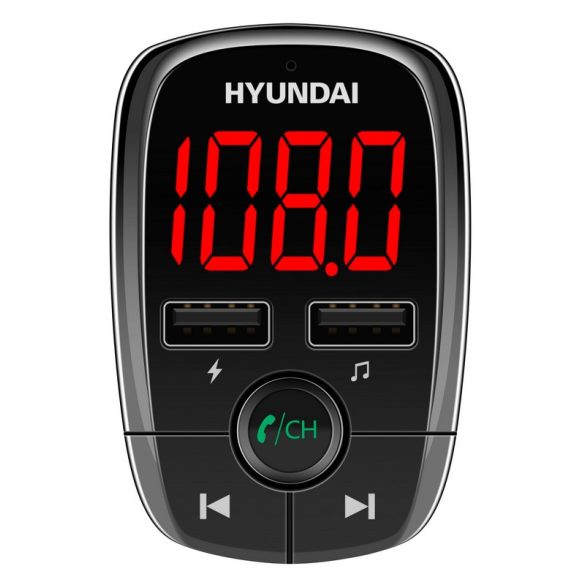 Hyundai FM transmitter
Bluetooth 5.0, USB bemenet, microSD foglalat, USB töltőkimenet 2,4 A-ig, MP3, WMA, WAW, APE formátumok támogatása