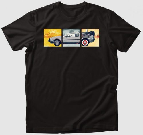 DeLorean póló, Fekete | M