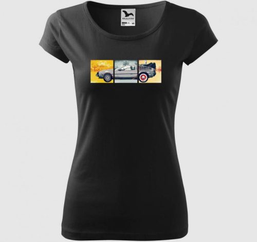 DeLorean póló, Fekete | XL, Fekete | XL