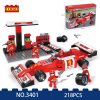 COGO® 3401 | legó-kompatibilis autós építőjáték | 218 db építőkocka | Piros F1-es versenyautó