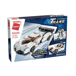   QMAN® 42102 | lego-kompatibilis építőjáték | 428 db építőkocka | 3-az-1-ben Sportkocsi, Robotgép vagy Versenyautó