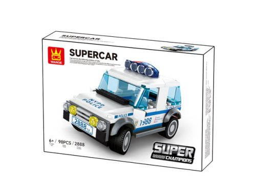 WANGE® 2888 | legó-kompatibilis autós építőjáték | 98 db építőkocka | Supercar rendőrautó