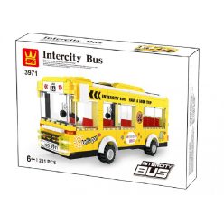   WANGE® 3971 | lego-kompatibilis építőjáték | 231 db építőkocka | Intercity sárga busz