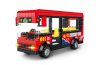WANGE® 3972 | legó-kompatibilis építőjáték | 229 db építőkocka | Intercity piros busz