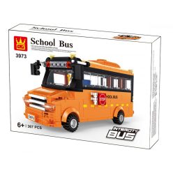   WANGE® 3973 | lego-kompatibilis építőjáték | 367 db építőkocka | Iskolabusz