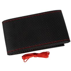 Kormányvédő huzat piros-fekete - max. 37,5cm