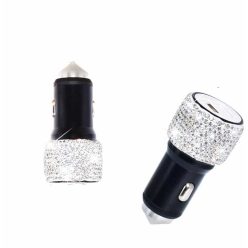 USB töltő kristályos női