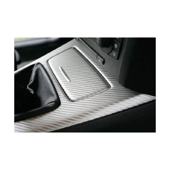 Karbon fólia ezüst 30x150cm