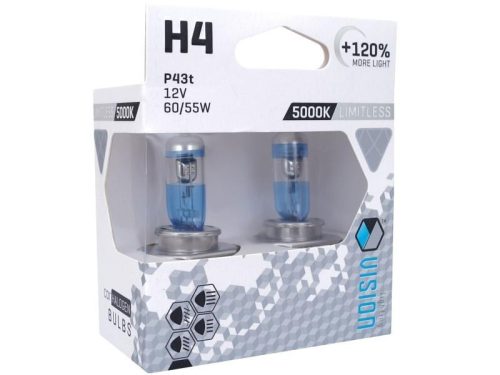 Vision H4 halogén izzó +120% fényerővel 2db