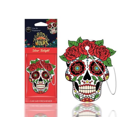 Aroma Car Autóillatosító Muertos Silver Tatoo