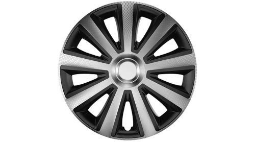 Dísztárcsa 14" Aviator Carbon Silver & Black 4db