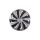 Dísztárcsa 14" Wind Silver & Black 4db