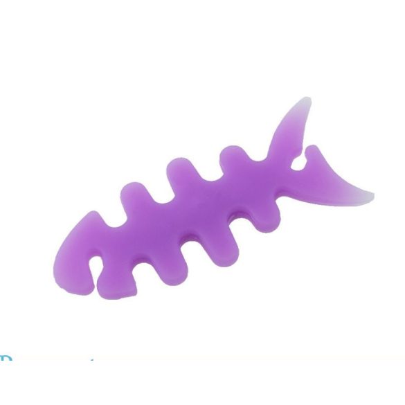 Univerzális fülhallgató tartó, 3D hal minta, lila